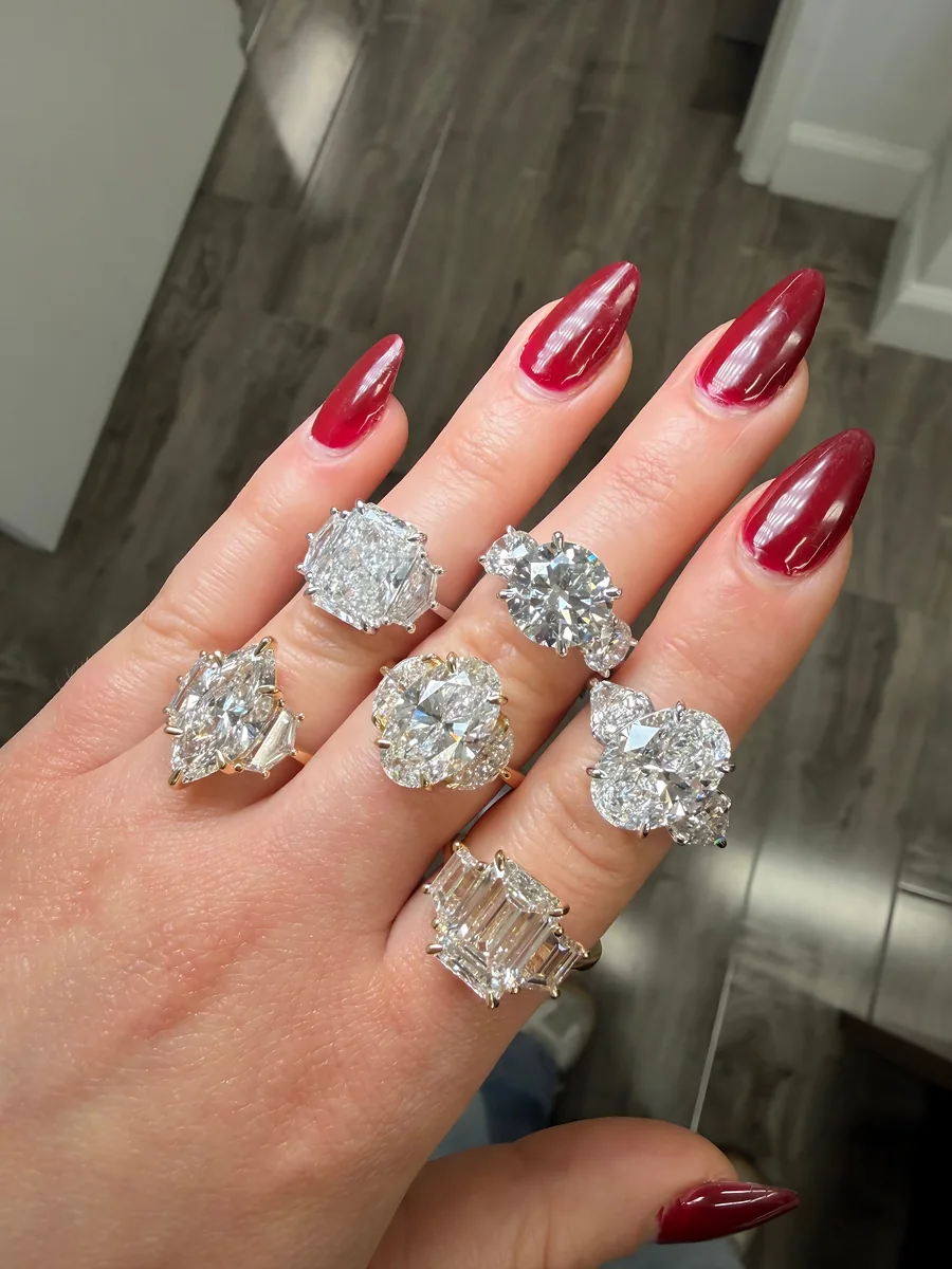Statement engagement rings